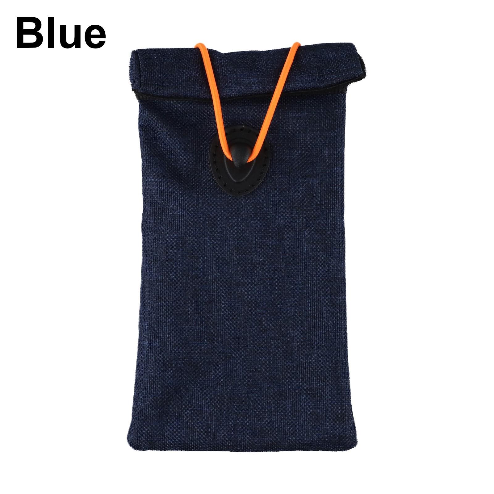 

Холщовый чехол Фарадея для ключей от машины и сотовых телефонов, дизайн против отслеживания синий