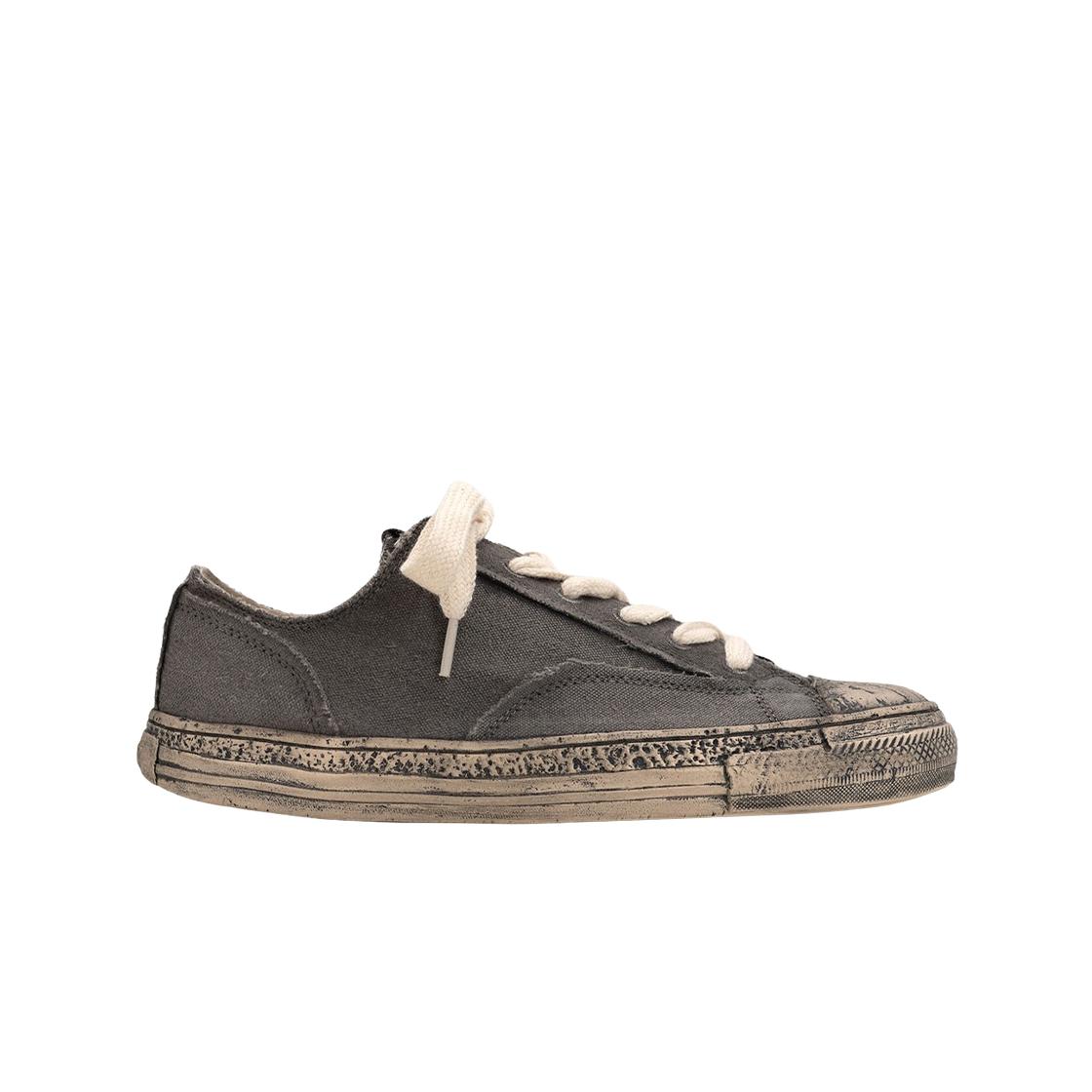 

Maison Mihara Yasuhiro General Scale Past Sole 6-hole Over Dyed Canvas Low-top Sneakers Dark Gray EU 43