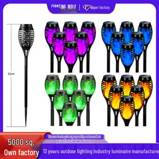 Automatic Solar Garden Lights: Cross-border Outdoor Landscape Lighting with Tungsten Filament for Lawn and Ground Insertion.