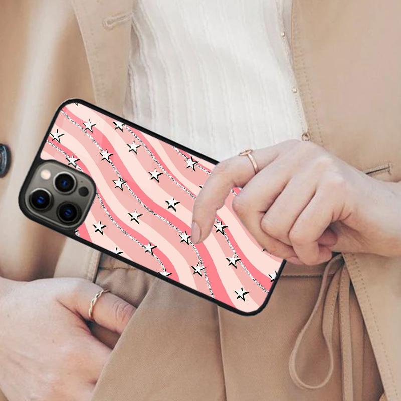 preppy stars lightning pink Magnetic Phone Case For APPLE iPhone 17 Air 16 14 13 12 Pro Max 15 Plus Wireless MagSafe Cover