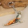 Delightful Acrylic 2D Flat Gorillas Keychain Pendant Ideal For Car Decoration Or Personal Items Backpack Ornament