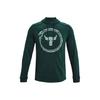Under Armour Felpa con cappuccio da allenamento con stampa del logo Project Rock Johnson Uomo Felpe Verde 1361747-384