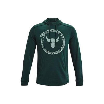 Under Armour Project Rock Johnson Logo Print Trainings-Hoodie Herren Hoodies Grün 1361747-384