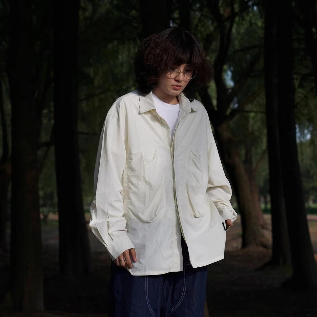 2024 Letter Long Sleeve Shirt Japanese Hong Kong Style Ins Loose Shirt Boys Summer Trendy Versatile Casual Coat