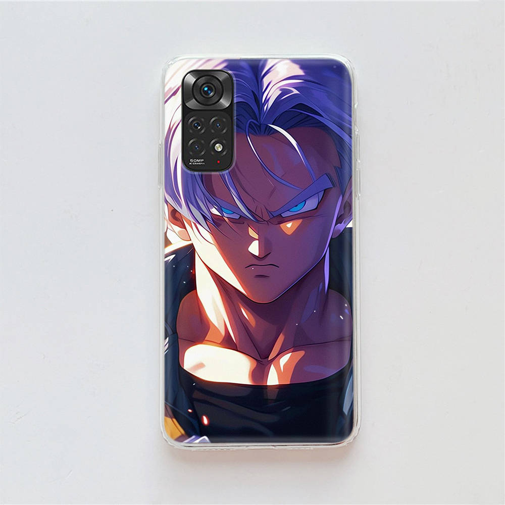

Чехол DT44 Dragon Ball Trunks для Samsung A04 A14 A23 A34 A54 M23 M33 M52 M53 Realme 10 9 C30S C35 C55 VIVO Y02S Y21 Y33S Y51 X80 Pro, прозрачный чехол Tecno Pova 2 гагат