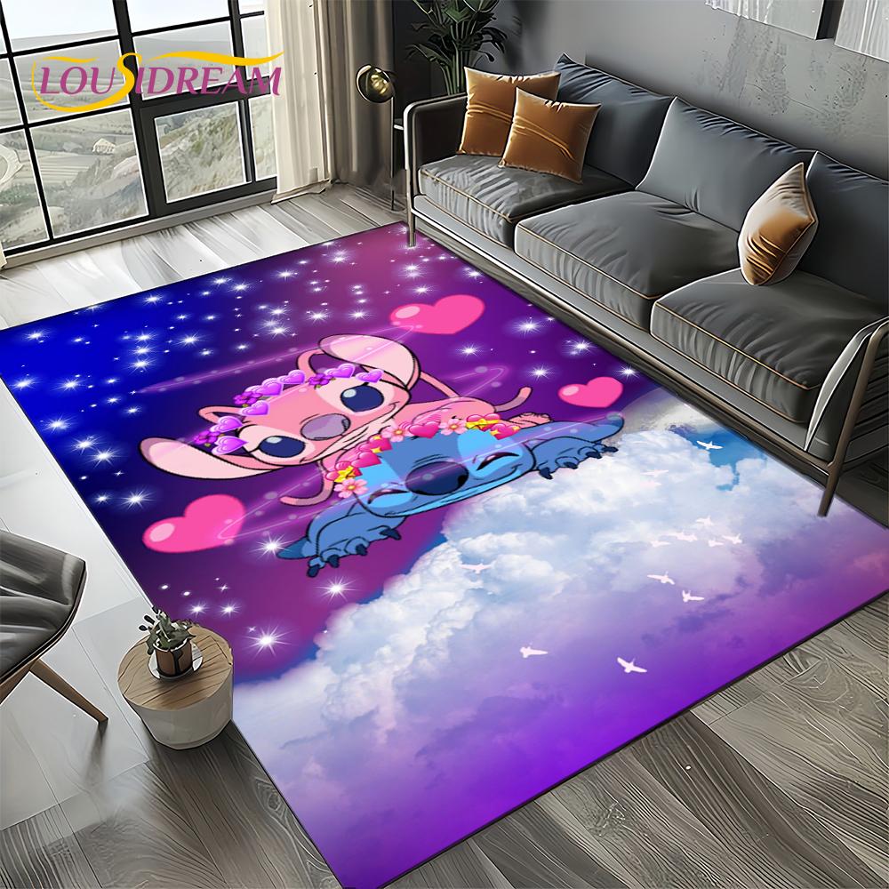 27 Style Cute Stitch Cartoon 3D Carpet Rug for Home Living Room Bedroom Sofa Doormat Decor,Child Non-slip Floor Mat Gifts