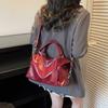 Modische Damen-Lederhandtasche Vintage Boston Boston-Tasche Umhängetasche mit abnehmbarem Riemen Geeignet für Arbeit, Einkaufen und Reisen
