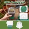 Plastic Square 3 Inch Seedling Starter Pots with Clear Dome Lids for Plant Propagation and Seed Germination Nursery Containers