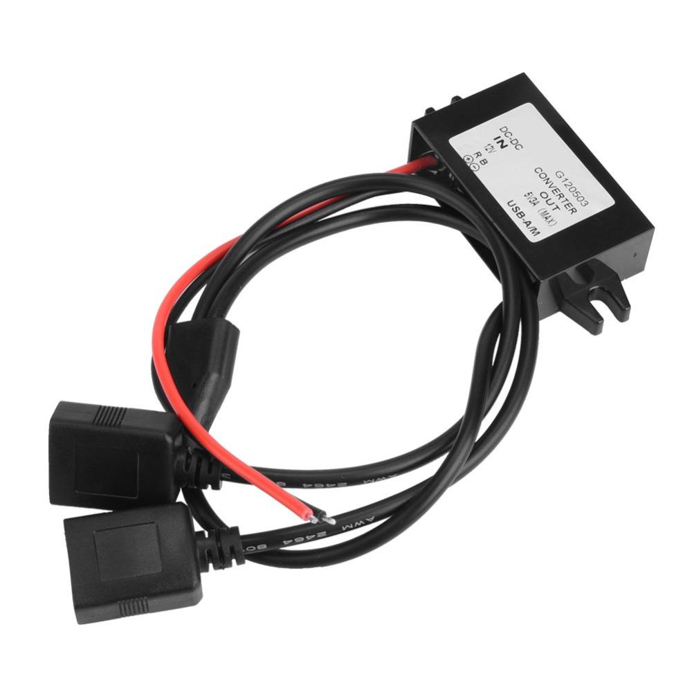 Portable 12V to 5V DC-DC Converter 3A Output 15W Power Step Down Converter Power Supply Module LED Screen