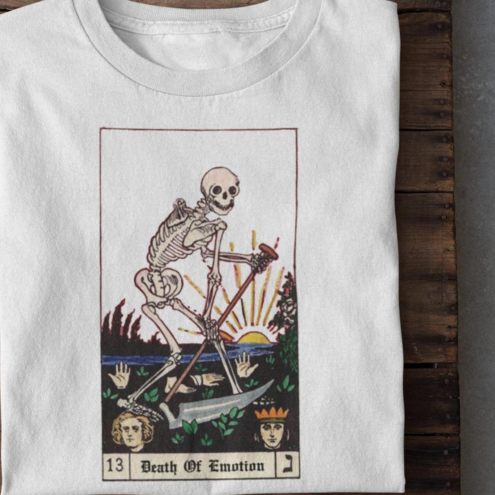 Men s and Women s T-shirts Death Skeleton Tarot Card T shirt / Aesthetic / Gothic / Cool / Hype XL