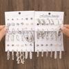 Earring Set Combination European and American Hot-selling C-type Earrings Card Pack Creative Imitation Pearl Diamond Ins Ear Jewelry