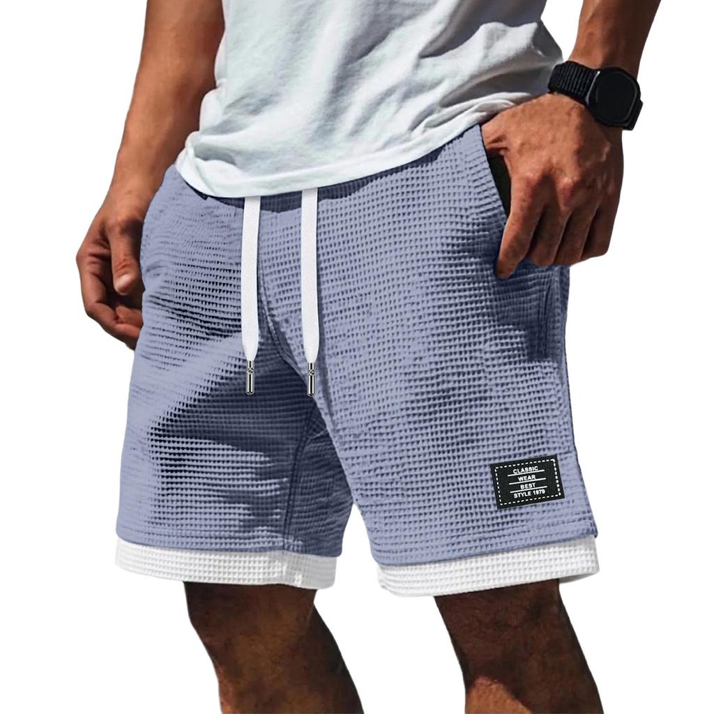 Pantaloncini Casual da Uomo con Coulisse Tessuta