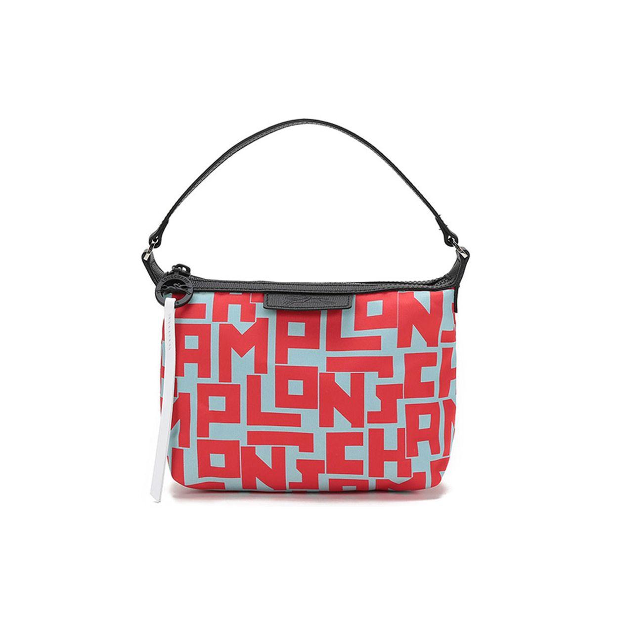 

Longchamp Le Pliage 19 Letter Pattern Fabric Tote Bag Small Women Tote Bag 10039412H08 Blue Red