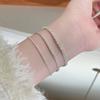 New 925 Silver Bracelet Simple Shiny Zircon Bracelet Temperament Personality Women Accessories Birthday Party Gift