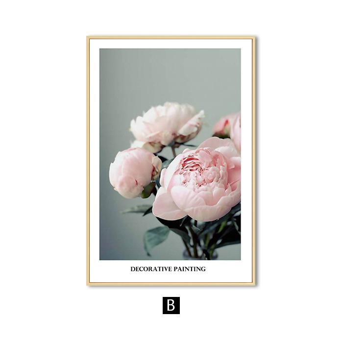 Pink Flower Rose Wall Art Canvas Painting Nordic Posters and Prints Home Decoration Wall Pictures for Living Room Bedroom Decor