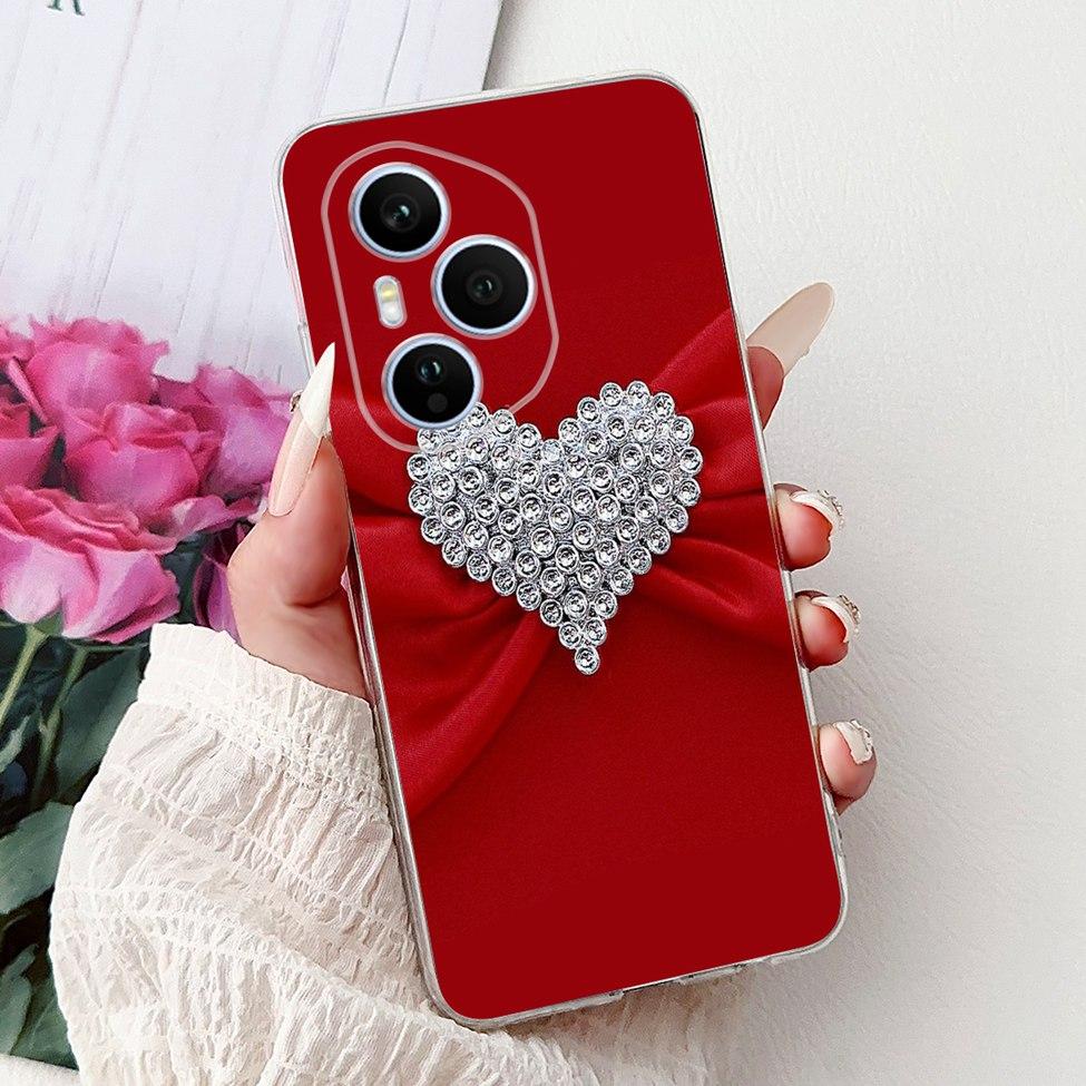 Clear For Honor 400 Pro Case DNP-NX9 Cute Cartoon Cat Fashion Flower Funny Painted Soft Bumper For Honor 400Pro Back Cover Funda