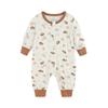 1 Stück Baby Jungen Mädchen modischer langärmliger Reißverschluss-Overall Baumwolle weich Neugeborenen Kleidung