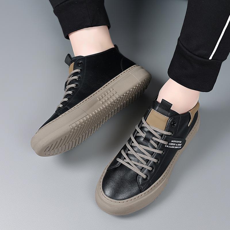 Men's Spring  Fall White Shoes Men's New Trendy Versatile High-Top Sneakers 2026 Fashion Casual Men's Shoes Breathable Sneakers
