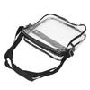 Transparent Messenger Shoulder Bag Clear Tote Bag Purse with Zipper Closure for Outdoor Traveling