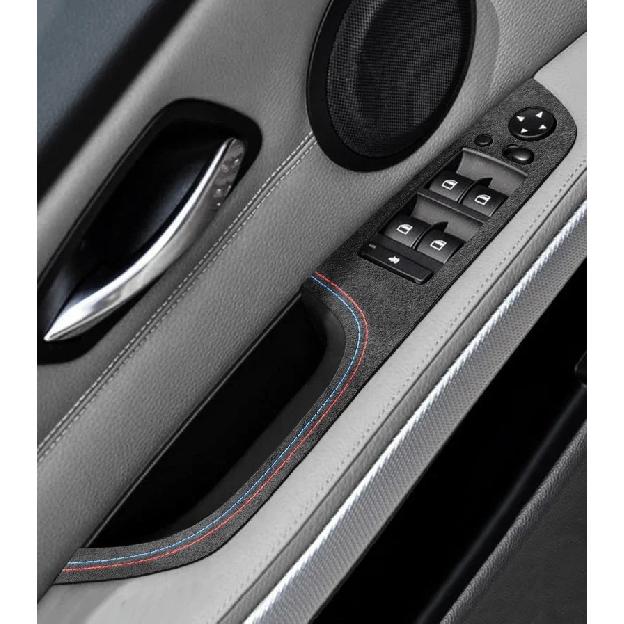 Betterhumz Car Door Armrest Window Switch Panel Sticker Trim for BMW E90 E91 E92 E93 325 2005-2012 Made of Alcantara Accessories