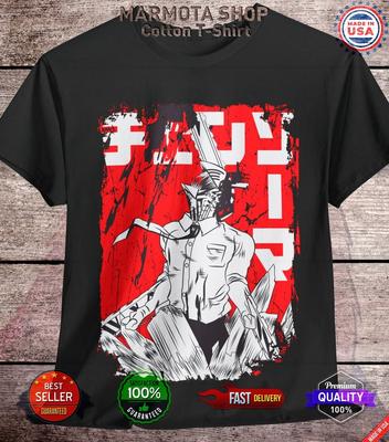 Denji Chainsaw Man Maglietta Anime Maglietta Pochita Horror Manga Otaku Makima CSM