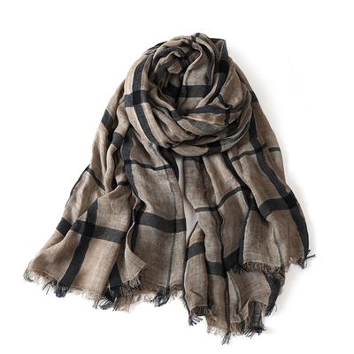 Fashion Plaid Cotton Linen Men Scarves Autumn Winter Warm Men'S Scarf Short Tassel Bufanda Male Accessories Pashmina Shawl