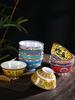 Jingdezhen Ceramic Rice Bowl: High-Foot, Enamel Color, Longevity Design