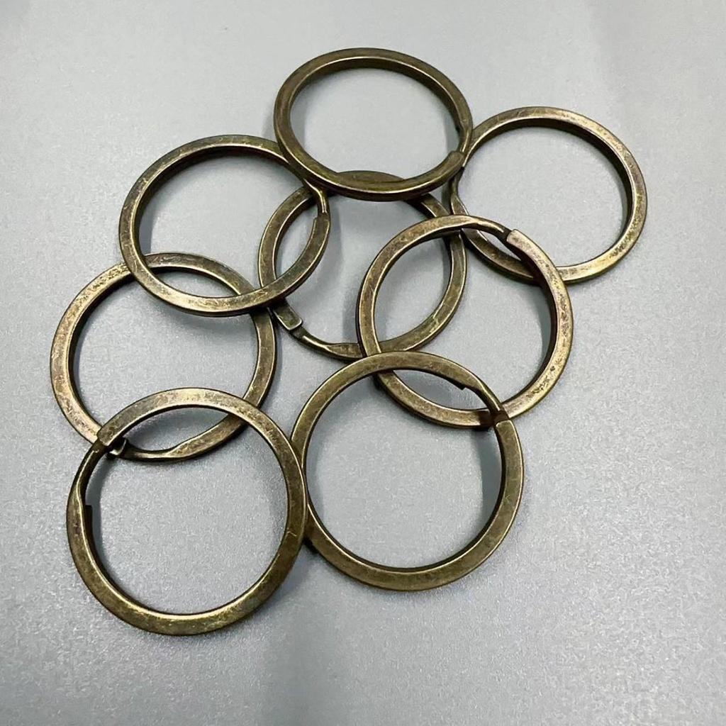 Retro Alloy Cowhide Keychain with Hand-Woven Belt - Men's Business Gift Key Ring for Car and Mountaineering Enthusiasts