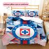 Cruz Azul Pattern Bedding Quilt Set  Home Decoration  Gift (1 * Duvet Cover + 2 * Pillowcase  Without Core)