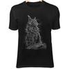 Maine Coon Cat Line Art - Fluffy Cartoon Doodle with Tufted Ears & Bushy Tail