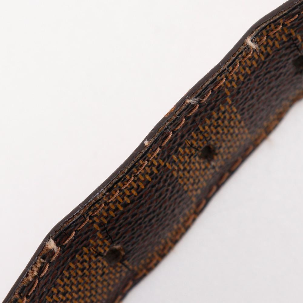 LOUIS VUITTON ceinture ellipse belt M6995 Brown Damier canvas mens Used