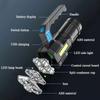 LED Flashlight Camping Ultra Bright Torch Flightlight USB Rechargeable High Power Led Flashlights Quad-core Powerful Flashlight