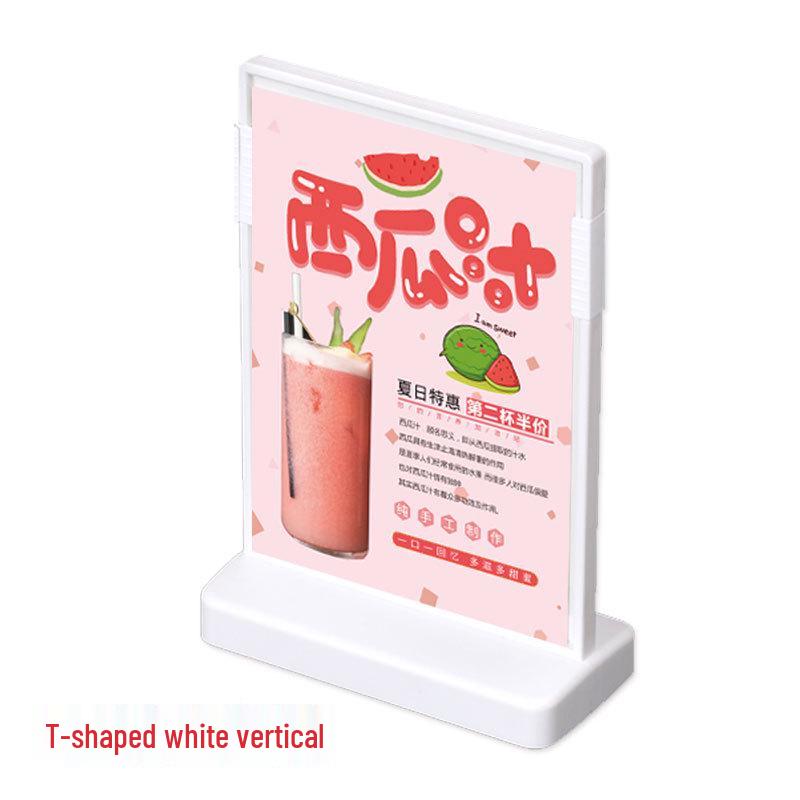 T-shaped Open Frame Menu Holder for Tables - Available in A4, A5, A6 Sizes