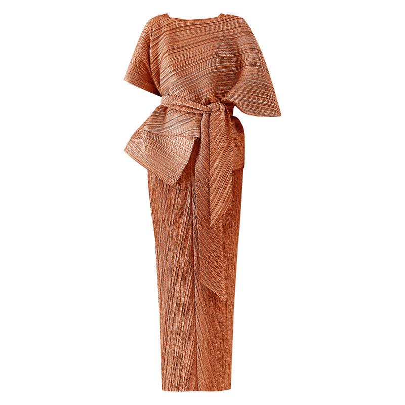 2025 Spring Middle East Elegant Women's Slim Pleated Two-Piece Evening Dress