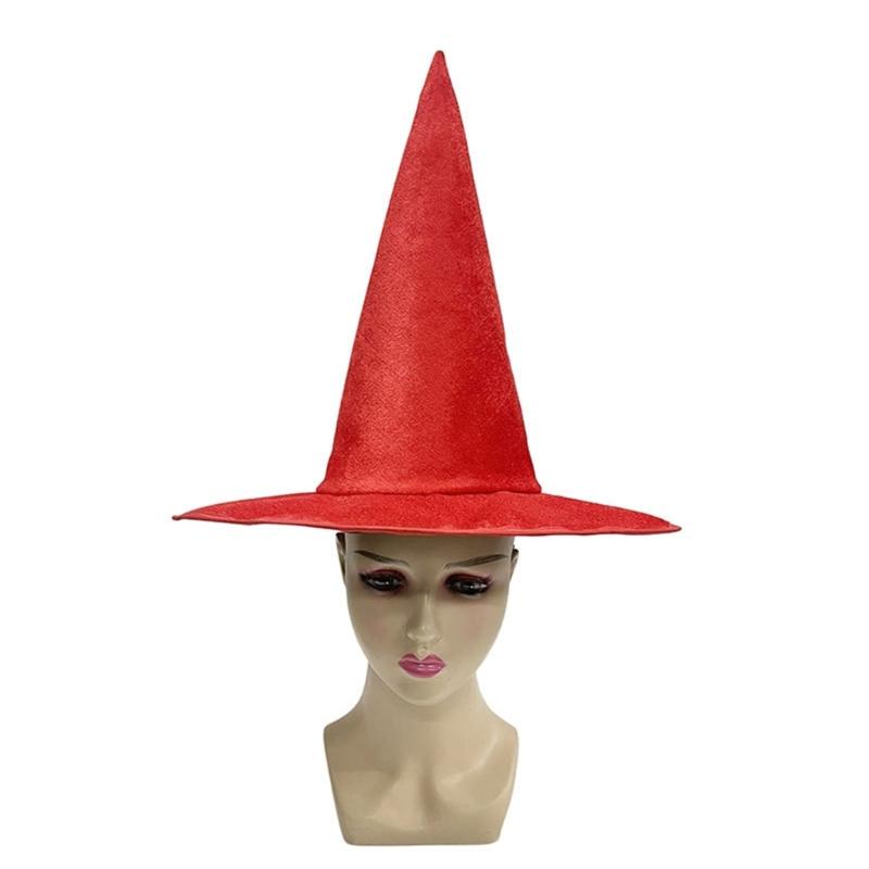 Halloween Witch Hat 39cm High Pointed Wizard Hat Witch Costume Accessories for Women Halloween Cosplay Accessories