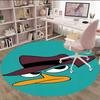 1pc Phineas and Ferb1 Carpet, Round Rug, Comfortable, Suitable for Entryways, Living Rooms, Office, And Bedrooms, Christmas Decoration