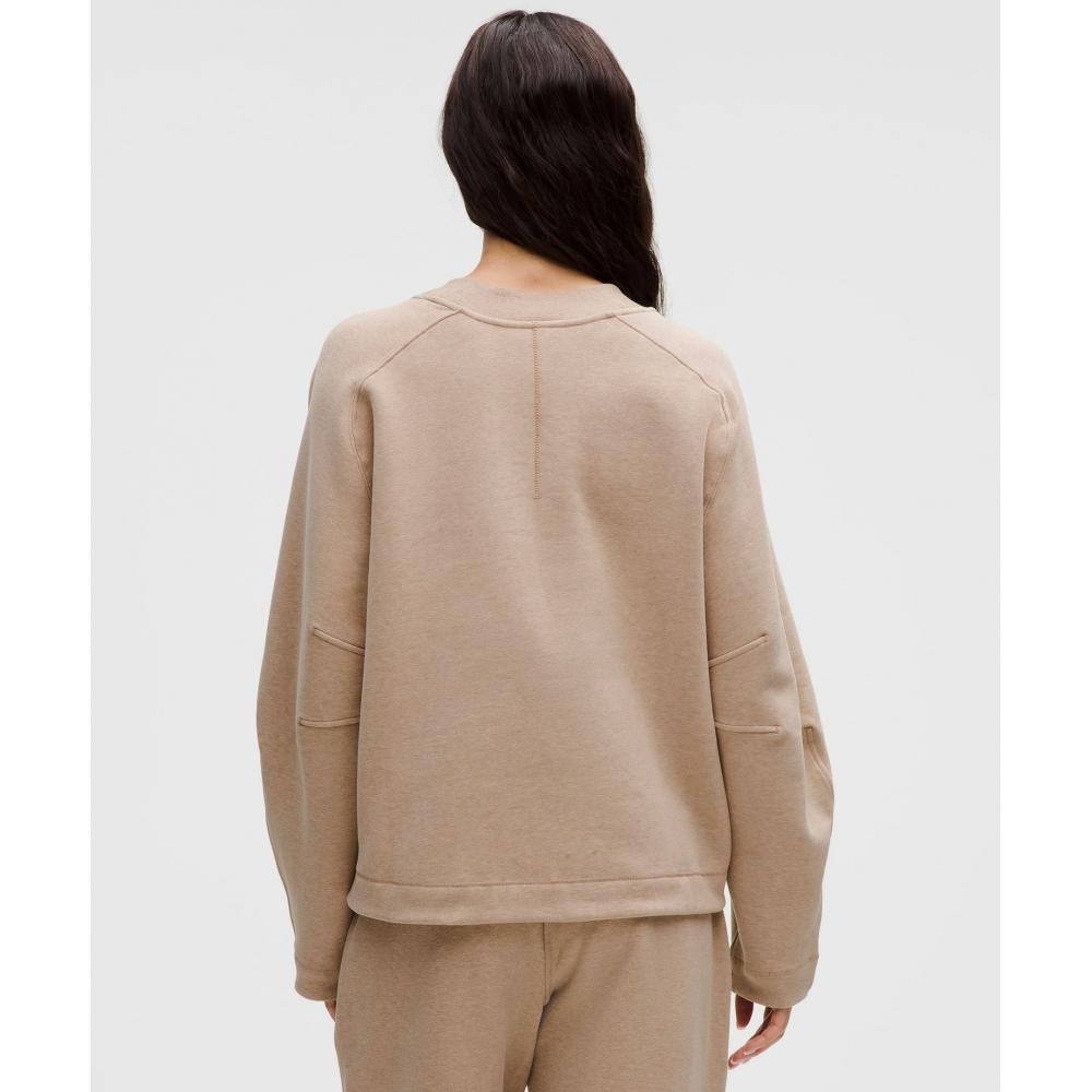 Lululemon Loungeful Relaxed Fit Crewneck Sweatshirt Heathered Nutmeg