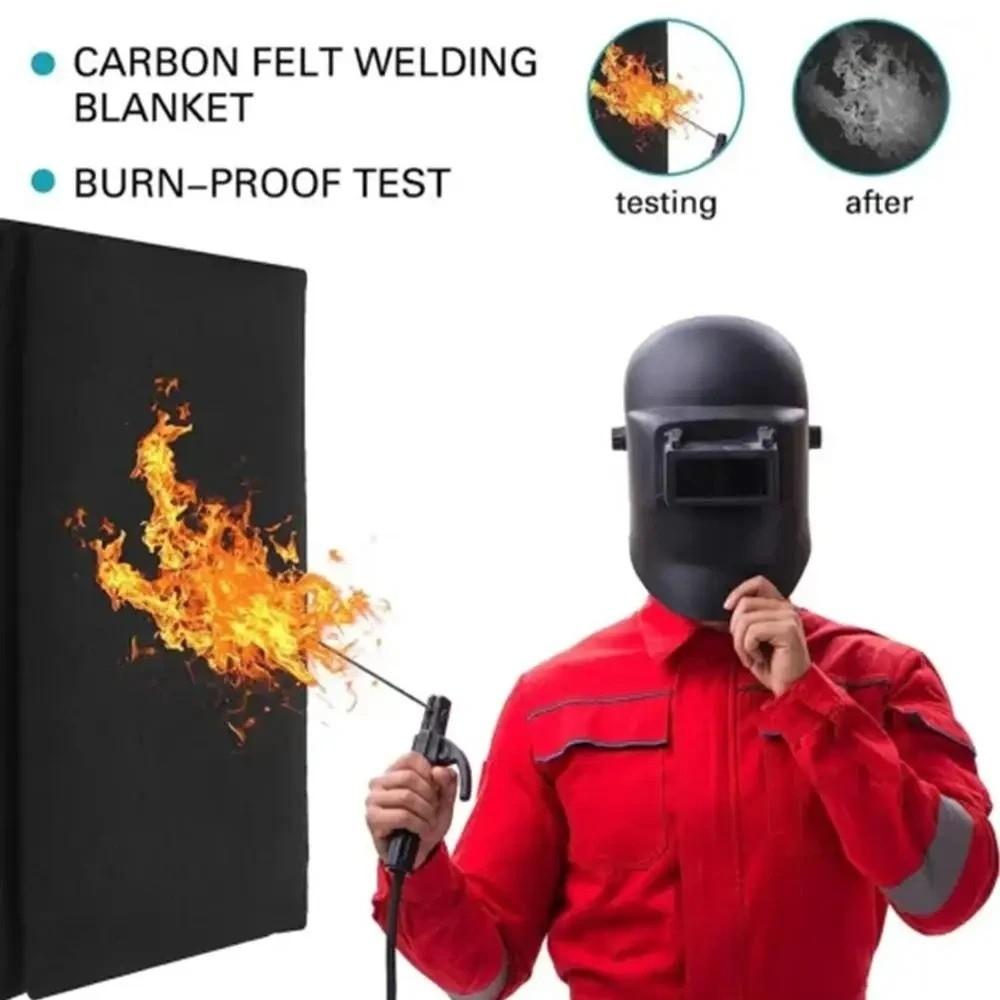 Fireproof Welding Protective Blanket Black Soldering Protective Pad  for Insulation Welding