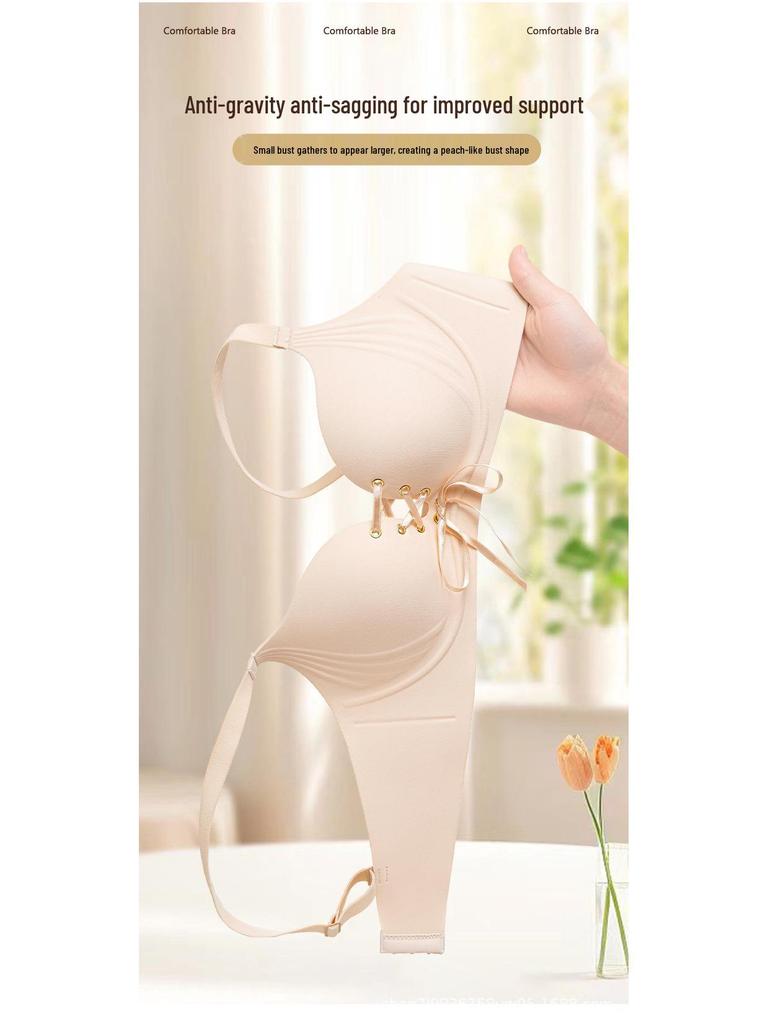 Smooth Seamless Strappy Push-Up Bra: Wirefree Support for Small Chests