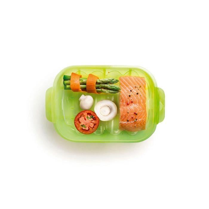 Steaming Basket - IBILI - 873200 - Silicone - Green - 24 X 16 X 10 Cm