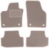 Beige Velour Floor Mats For: Volkswagen Polo VI Hatchback (2017-)