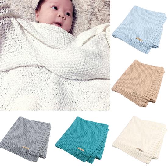 

Летнее большое толстое вязаное одеяло для новорожденных, спальное одеяло, коврик