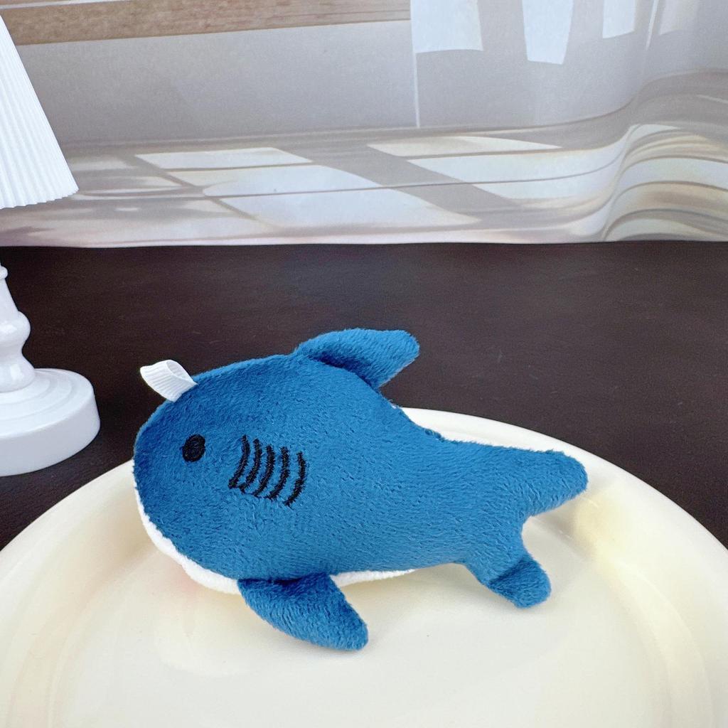 Cute Shark Whale Plush Keychain Charm