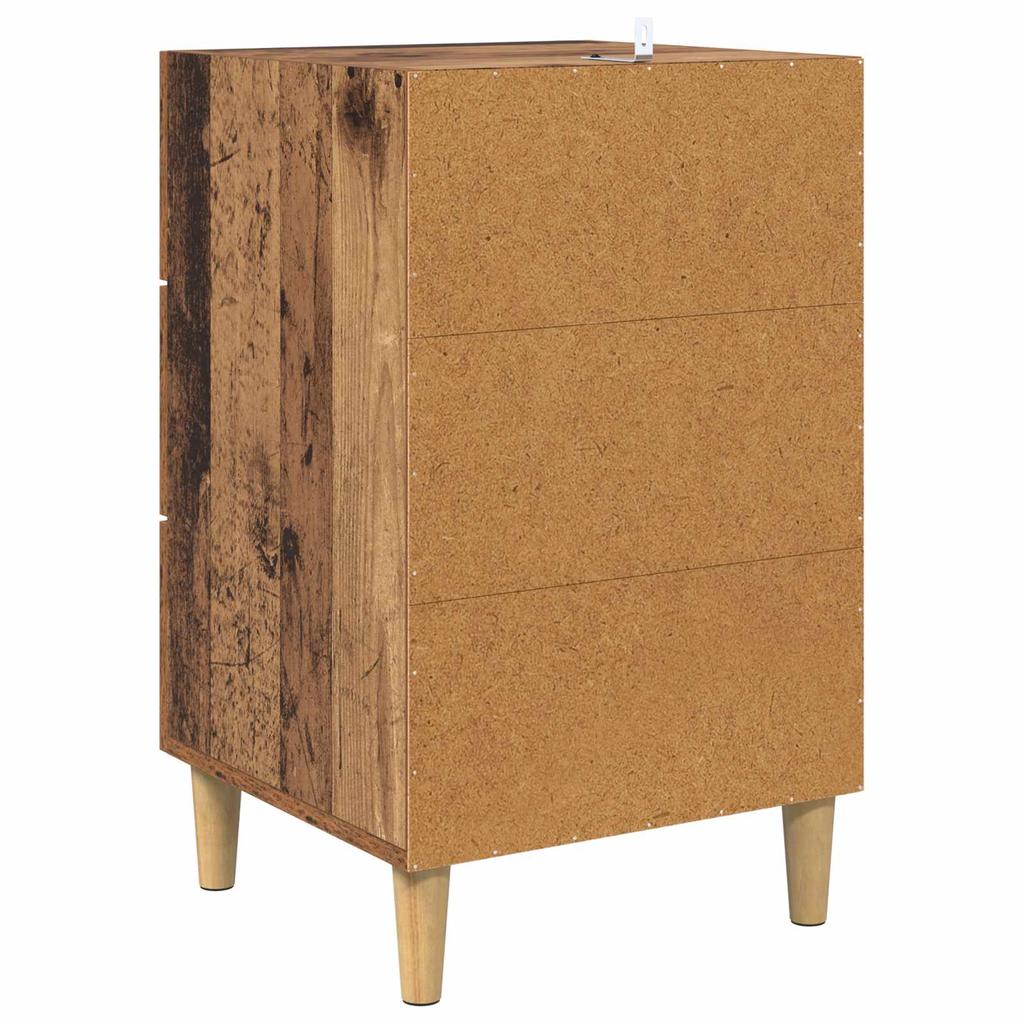 Nightstand Reclaimed Wood 40 x 40 x 66 cm Engineered Wood