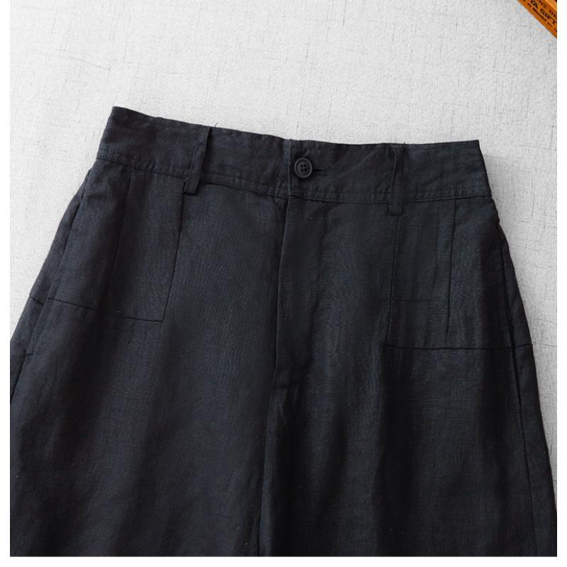 DIMANAF Sommer Lockere Übergröße Shorts Damen Basic Hosen Dünne Lässige Damen Hose Leinenhose