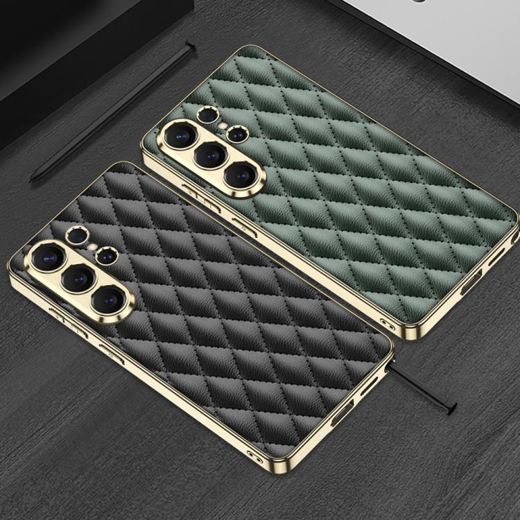 GKK Plating Leather Rhombus Texture Phone Case