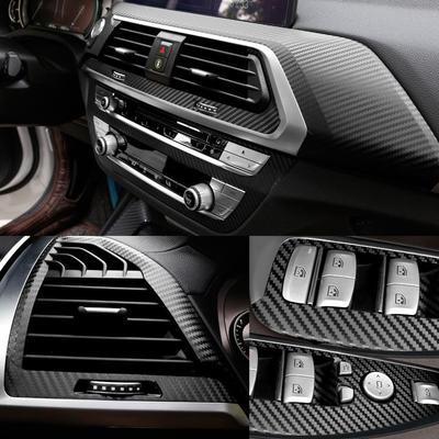 Interiérové samolepky z uhlíkových vláken pro 18-20 BMW X3/X4 G01 G02 Vylepšení středové konzoly