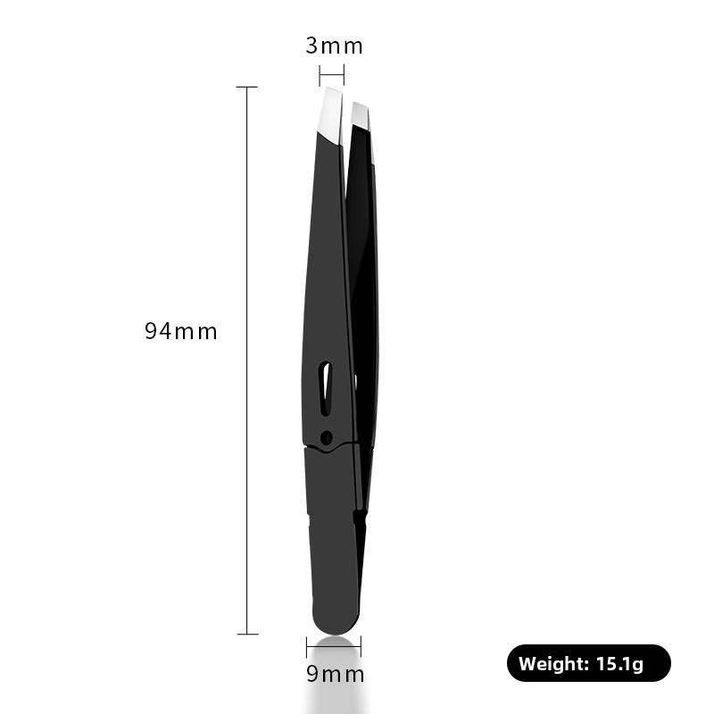  ملقط حواجب من الفولاذ المقاوم للصدأ عالي الجودة لنتف اللحية وإزالة الشعر