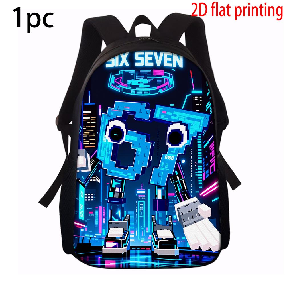 Set de 3 Sacs Quotidien Motif Loup Léger Spacieux Sac à Dos Scolaire Sac d'Excursion avec Sac de Transport Trousses à Crayons Cadeau Parfait pour Enfants