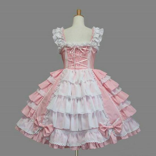 Court Style Lolita Princess Lace Bow Cosplay Dress